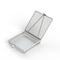 Anysizebasket Light Duty Basket: 6Lx6Wx1H, 304 SS, Hinged Lid with Thumb Clasp, No Handles, Mesh: 4 x .032 FLB-060060010-L04S - alternate 1